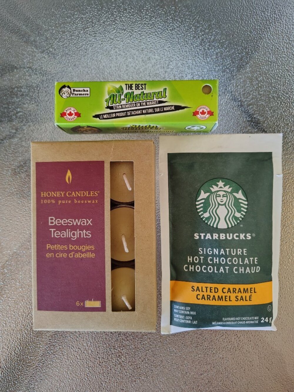 Beeswax Tealight Candles, All natural stain remover,  and Hot Chocolate
